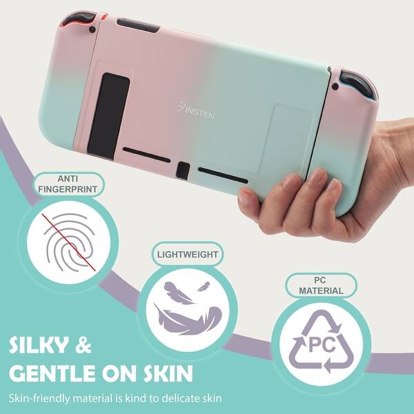 Insten Dockable Case For Nintendo Switch Protective Hard Case For Switch Console And Joycon Controllers Pink Green Gradient Overstock Insten Dockable Case For Nintendo Switch Protective Hard Case For Switch Console And Joycon Controllers Pink Green Gradient Overstock