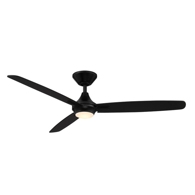 Blitzen Indoor/Outdoor 3-Blade Smart Ceiling Fan 54in with 3000K LED Light Kit and Remote Control - 54