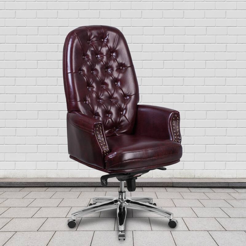 High Back Tufted LeatherSoft Executive Swivel Ergonomic Office Chair