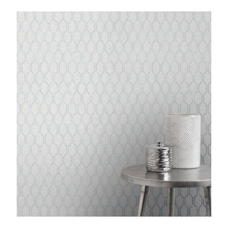 Advantage Elodie Light Grey Geometric Wallpaper - 20.5 x 396 x 0.025