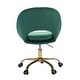 preview thumbnail 16 of 107, Savas Height Adjustable Swivel Velvet Task Chair with Gold Base
