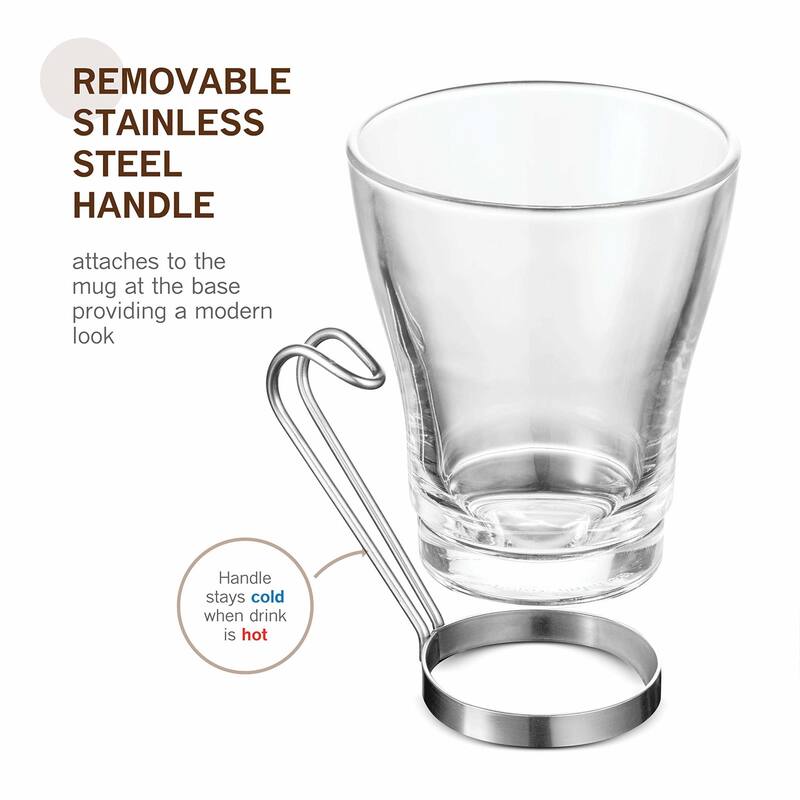 Bormioli Rocco Set of 4 Oslo Cappuccino Cups