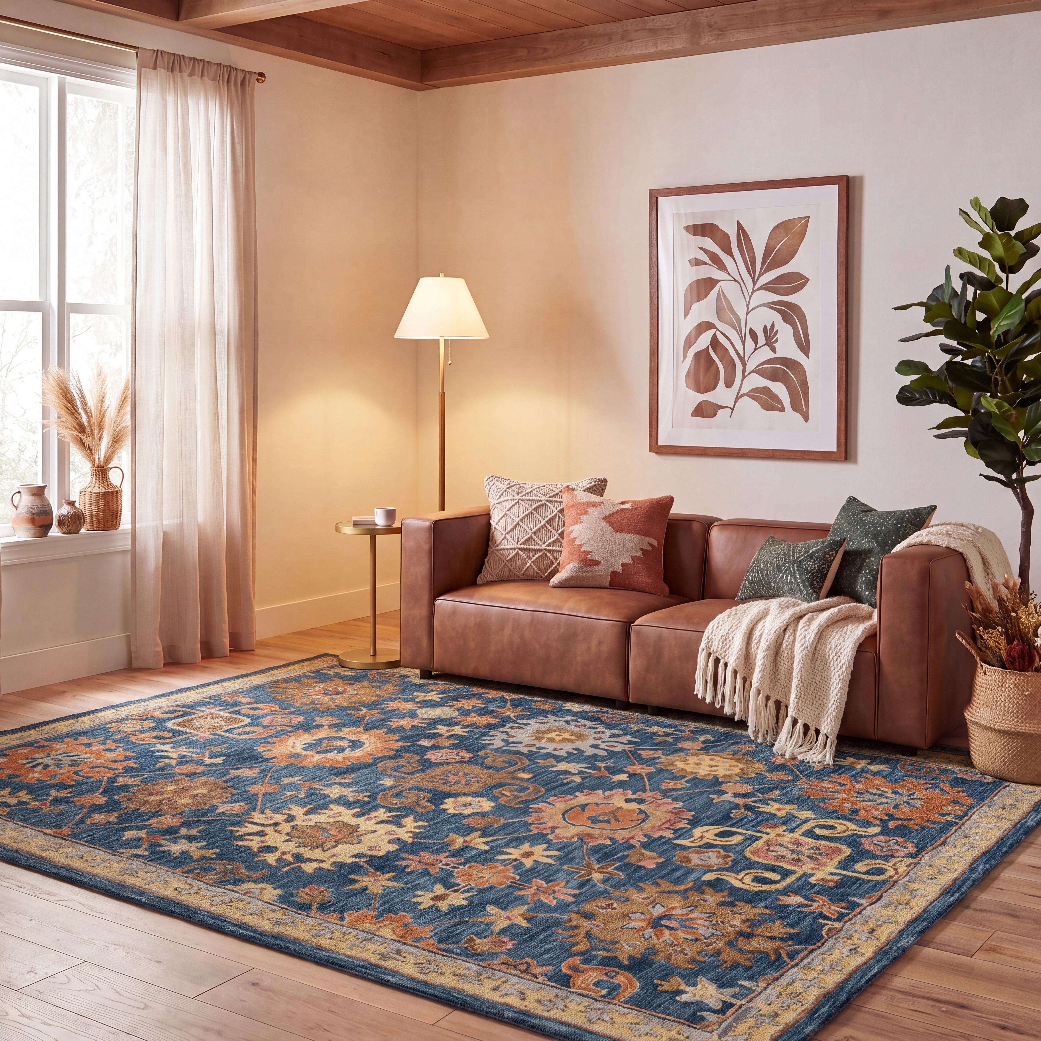 SAFAVIEH Handmade Blossom Petinka French Country Floral Wool Rug