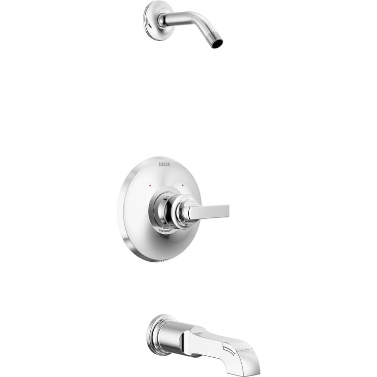 Delta T14489-LHD Tetra Monitor 14 Series Tub and Shower Trim Package - Lumicoat Stainless
