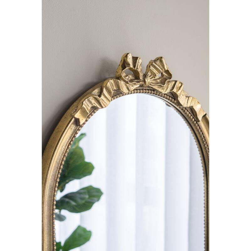 Baroque Style Gold Arch Wall Mirror - Decorative Accent