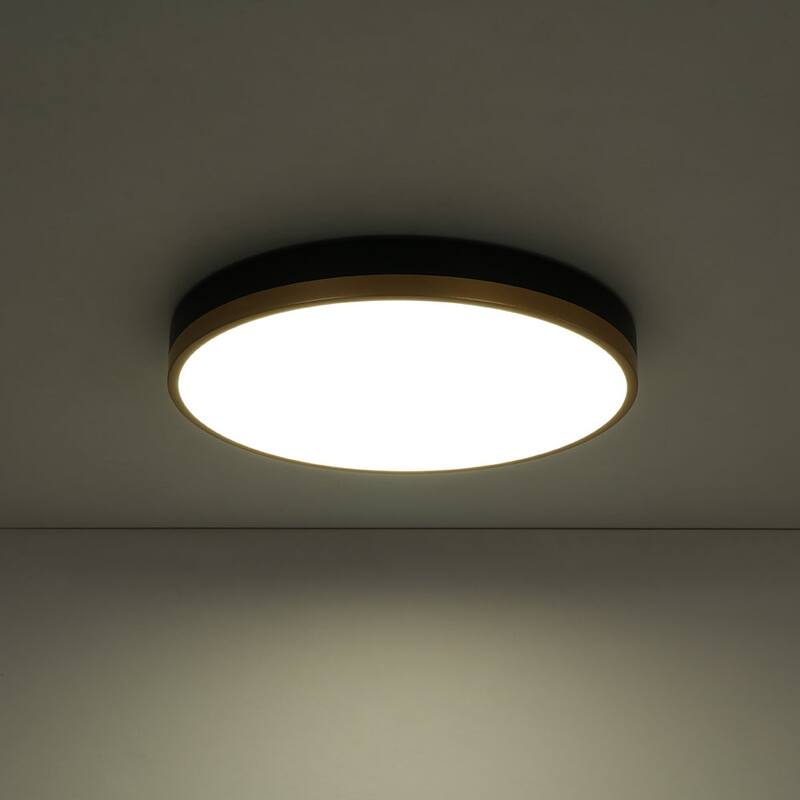 Minimalist Round Dimmable LED Flush Mount Light 5 CCT, 28W 15.7in