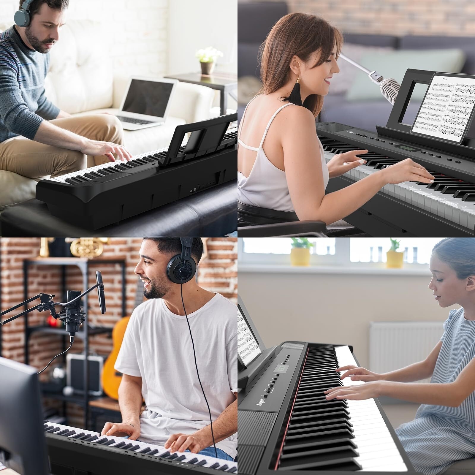 88 Key Weighted Digital Piano with Metal Pedal Bed Bath Beyond 41496041