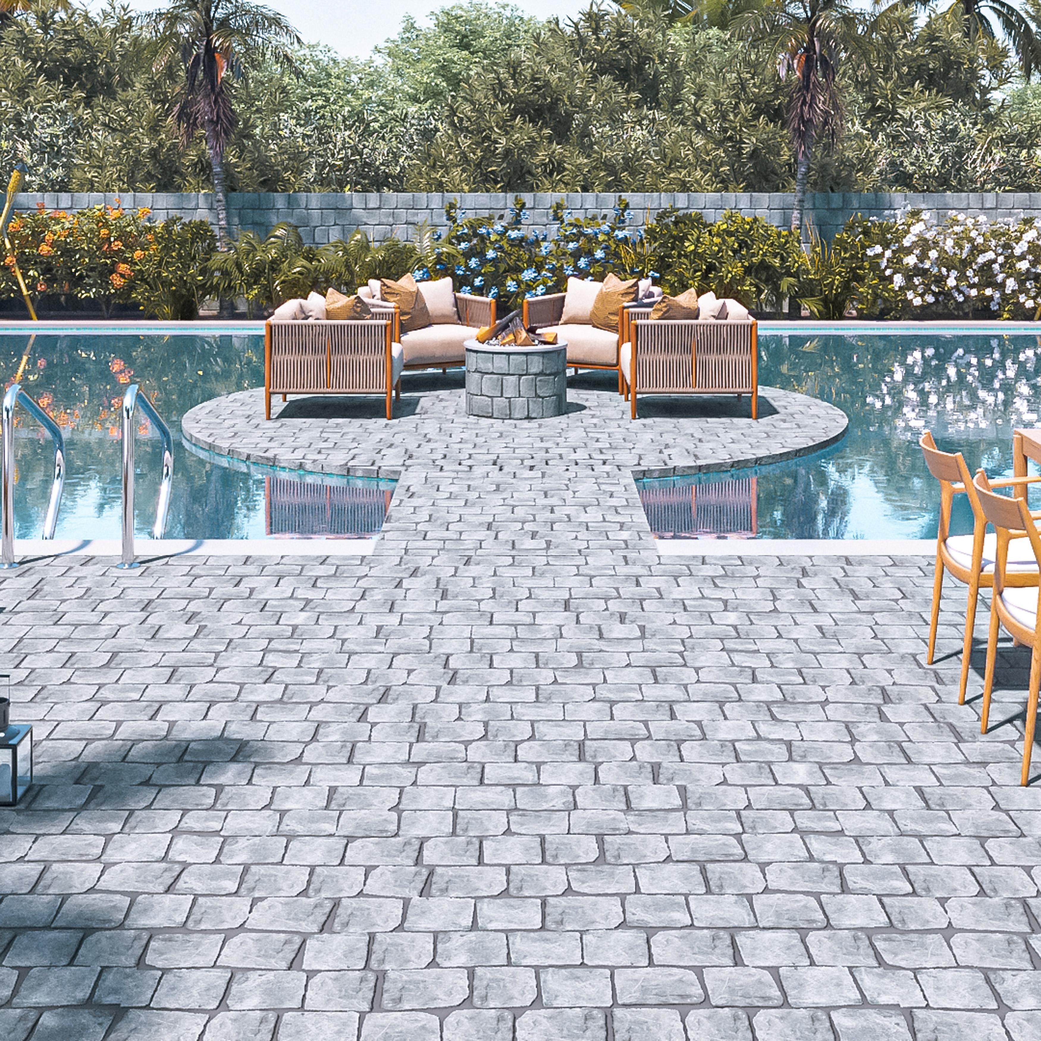 Merola Tile Country Grey 5-7/8" x 5-7/8" Porcelain Floor and Wall Tile