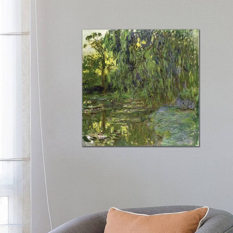 iCanvas "Weeping Willows, The Waterlily Pond at Giverny, c.1918 " by Claude Monet Canvas Print - 26x26x1.5