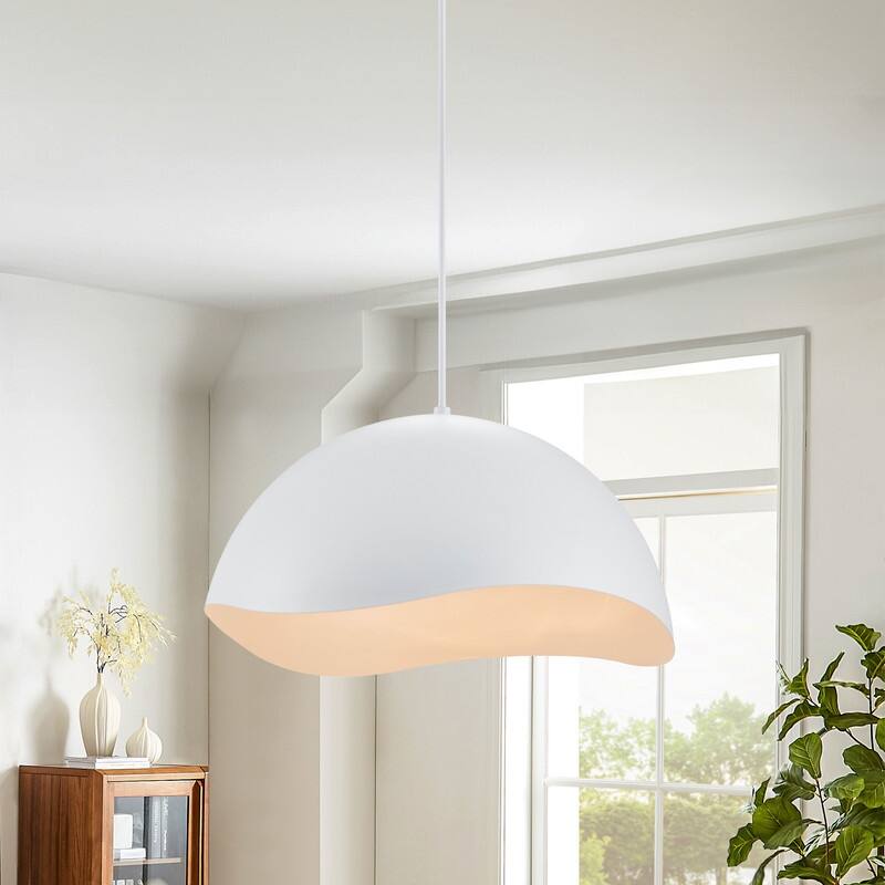 KAWOTI Modern Pendant Light with Metal Shade(Max H81.6")