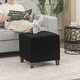 preview thumbnail 93 of 149, Adeco Square Storage Ottoman 17 inch Footstool