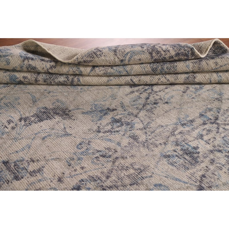 Abstract Modern Area Rug Hand-Knotted Wool Carpet - 8'0"x 9'11"