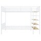 preview thumbnail 7 of 18, Twin over Full Metal Bunk Bed with 5-Tier Shelves