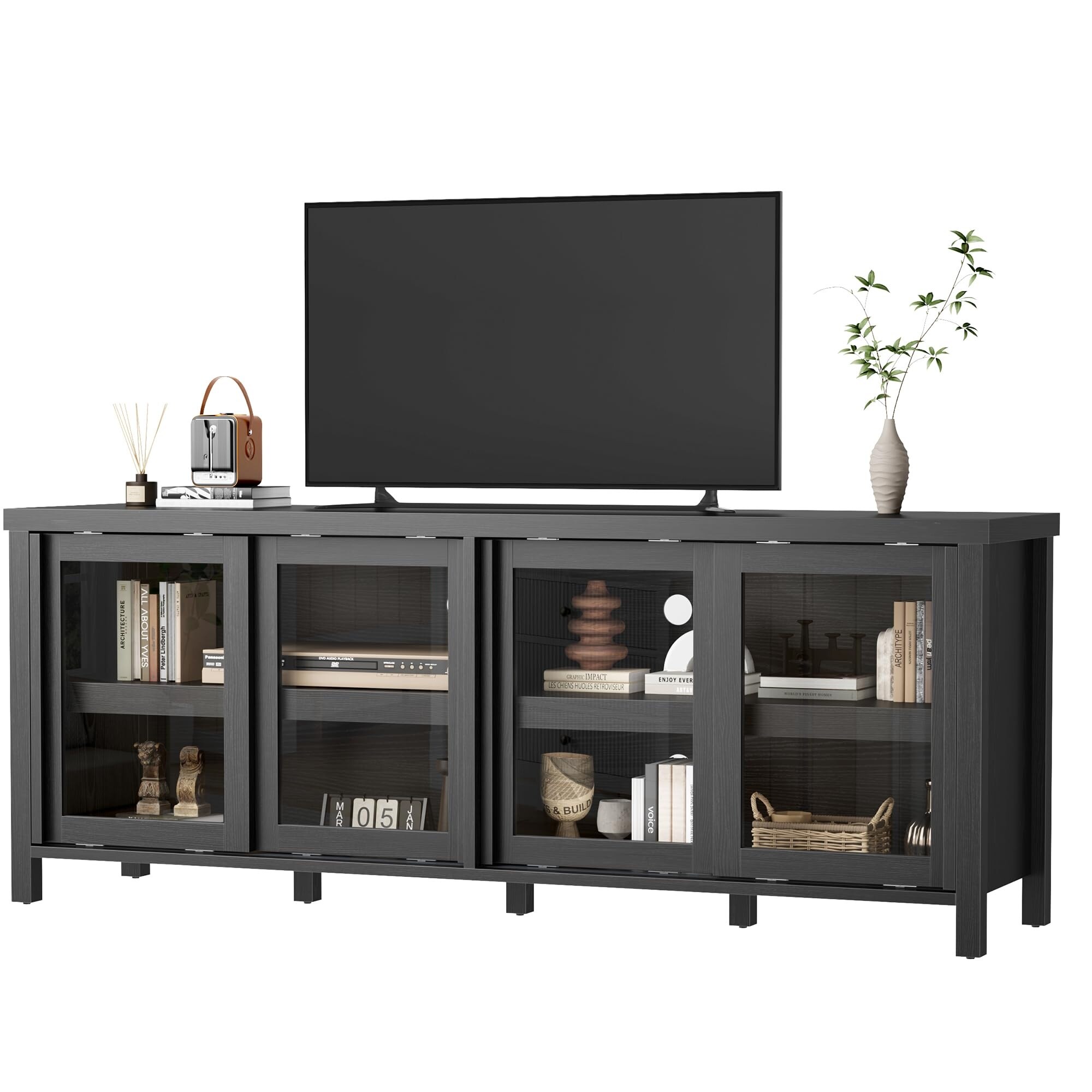 TV Stand for 65 Inch, Entertainment Center with Storage Cabinet