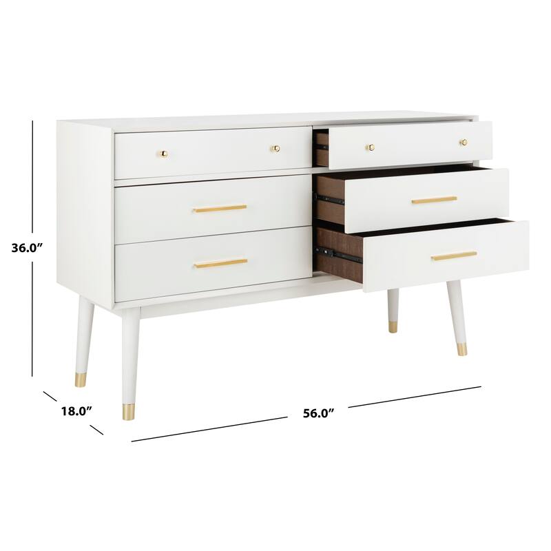 SAFAVIEH Couture Zack 6-Drawer Wood Dresser