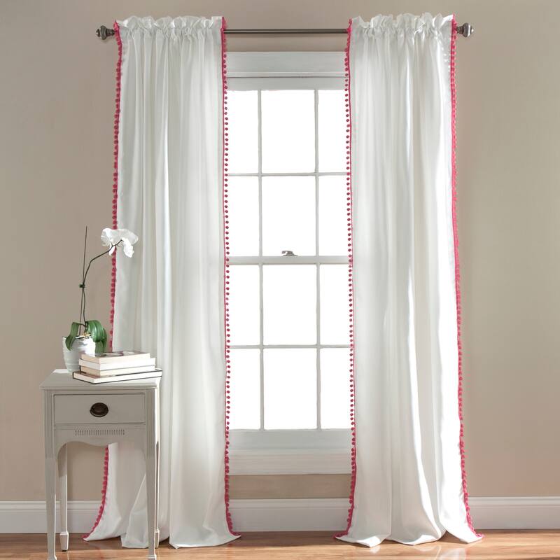 The Gray Barn Watertop Pom Pom 84-inch Curtain Panel