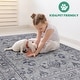 preview thumbnail 6 of 4, LOOM & LUXE Collection Grey/Blue/Oriental Non-Shedding Area Rug