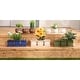 preview thumbnail 8 of 31, White Square Ceramic Small Planter (Set of 3)
