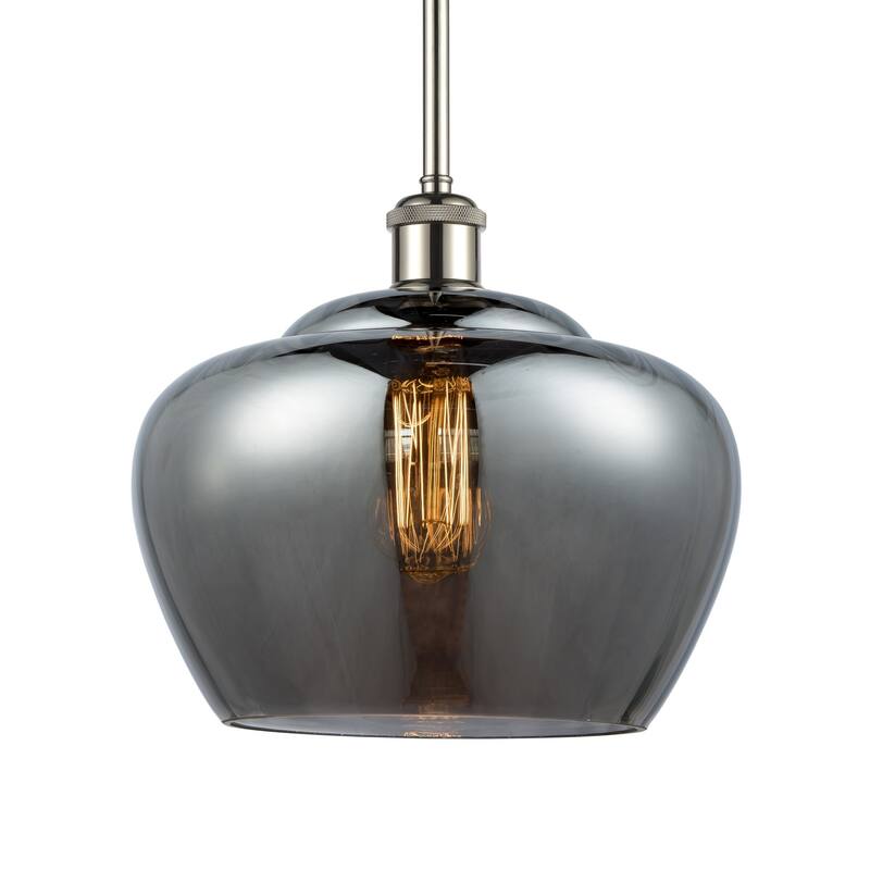 Innovations Lighting 516-1S-11-11-L Fenton Pendant Fenton 11" Wide - Plated Smoke / Polished Nickel