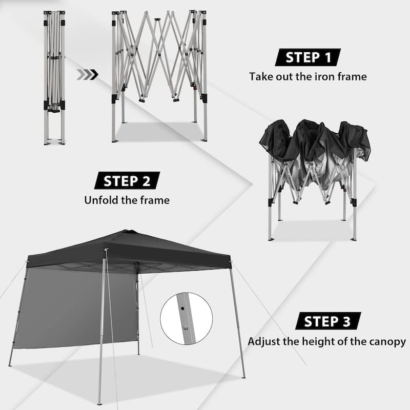 Ainfox 8 x 8 ft Pop-up Canopy Tent, Outdoor Gazebo for Beach, Sun Shade