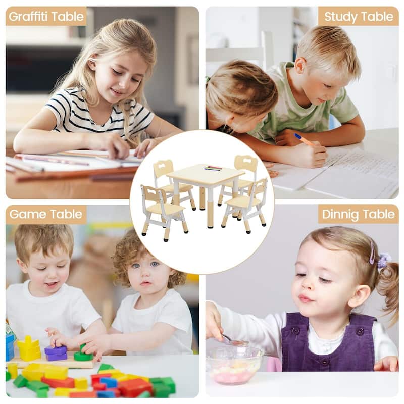 Kids Table and 4 Chairs Set