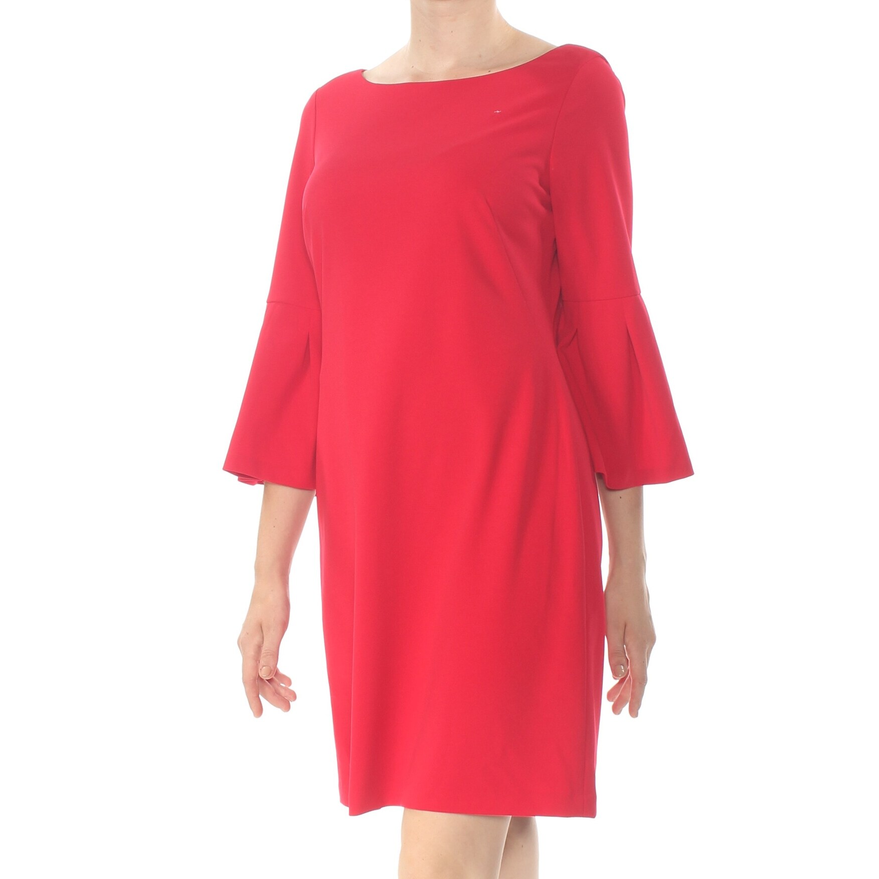 red bell sleeve dress