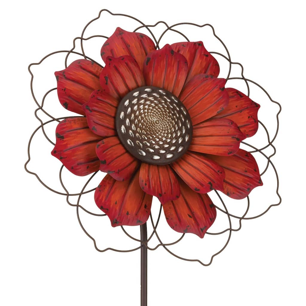 Giant Rustic Flower Stake - Red - 21"x7.5"x62"