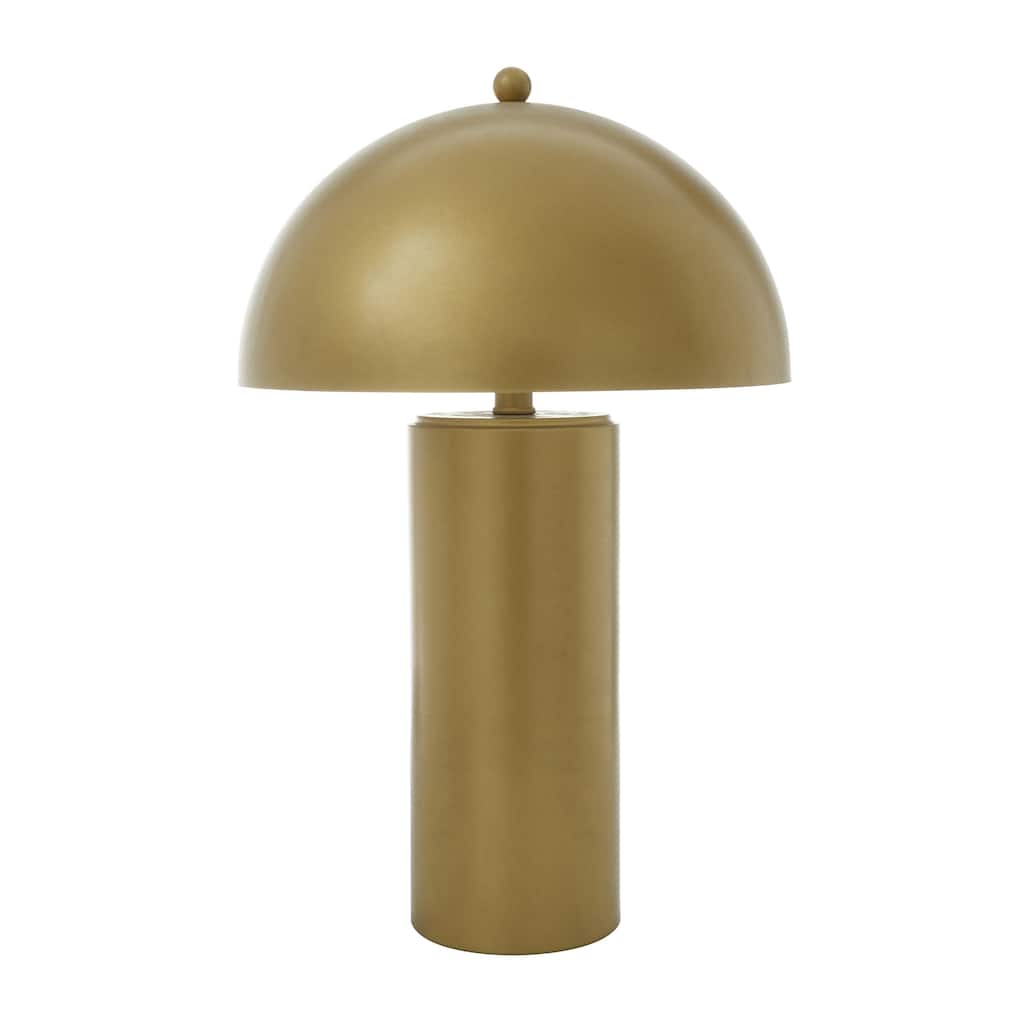 Metal Room Accent Lamp with Dome Shade - Gold & Black - Roche River Decor