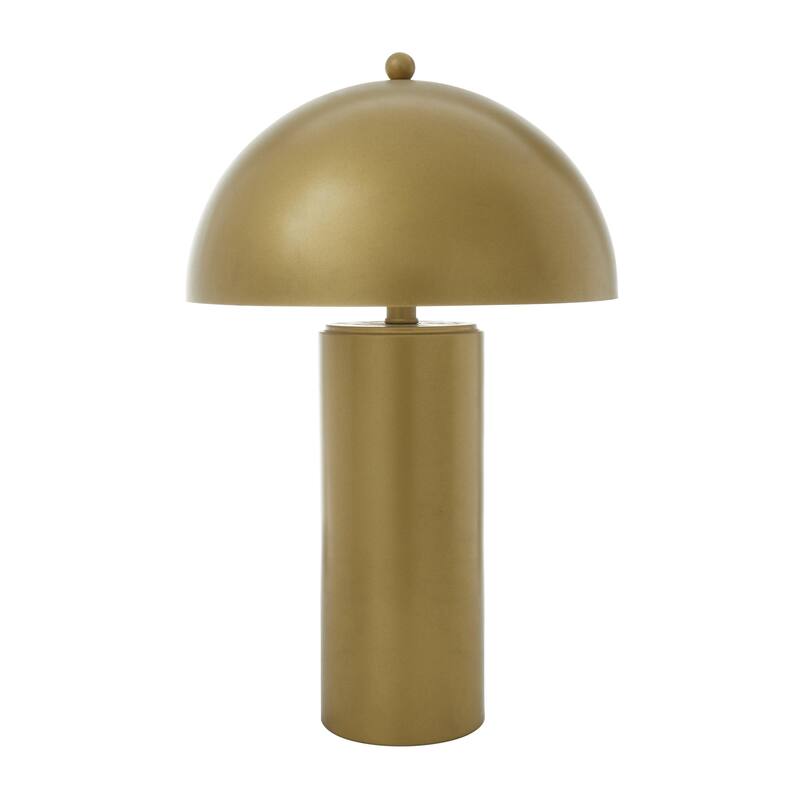 Metal Room Accent Lamp with Dome Shade - Gold & Black - Roche River Decor