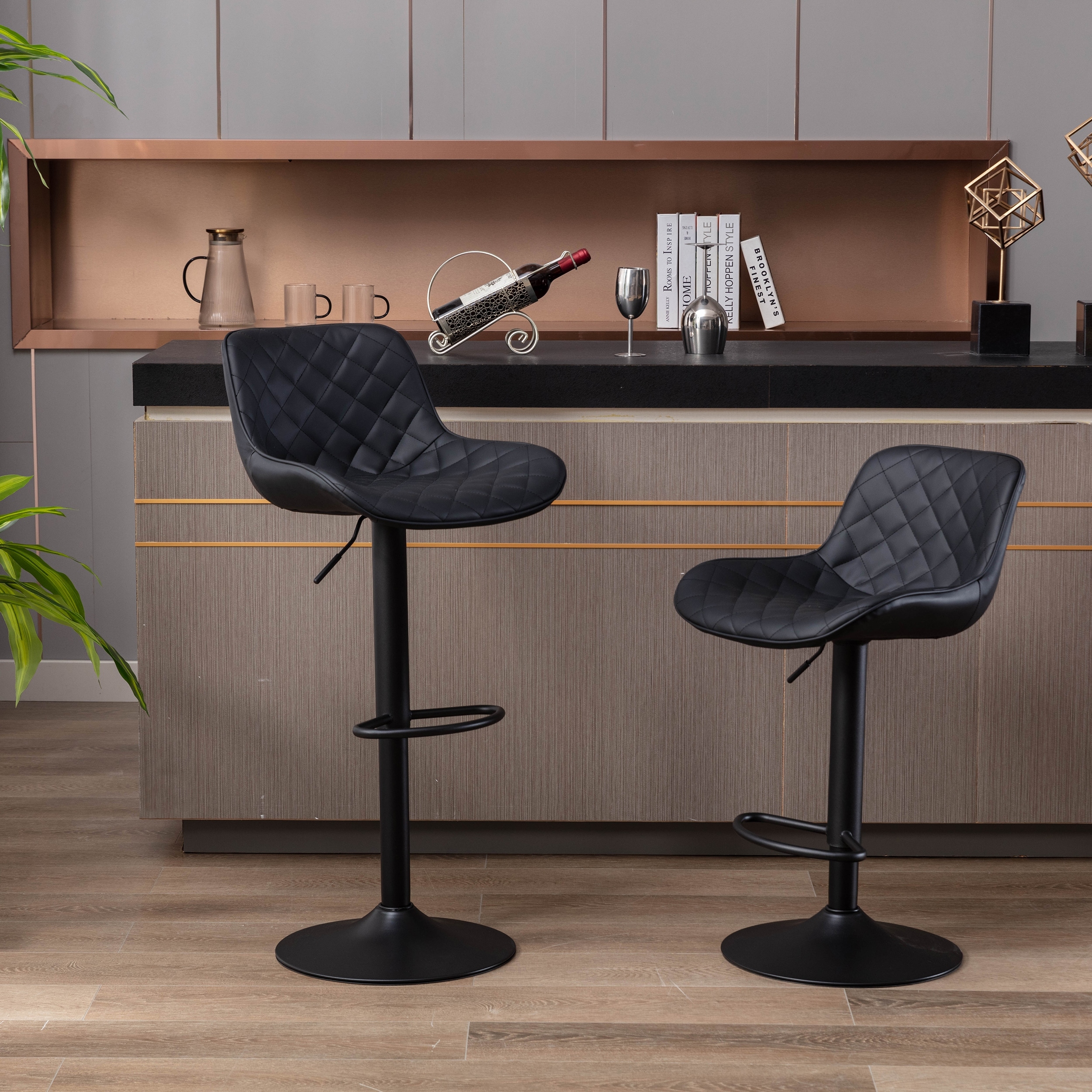 2pcs adjustable swivel 2025 bar stools dining chair