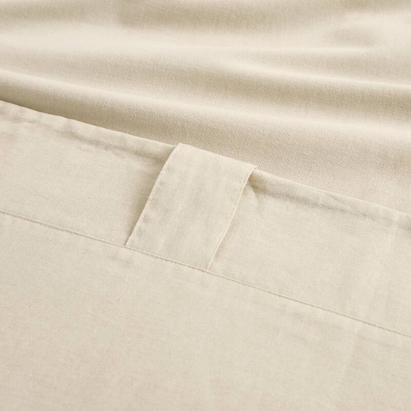 Brooklyn Loom Matte Cotton Velvet Window Curtain with Back Tab