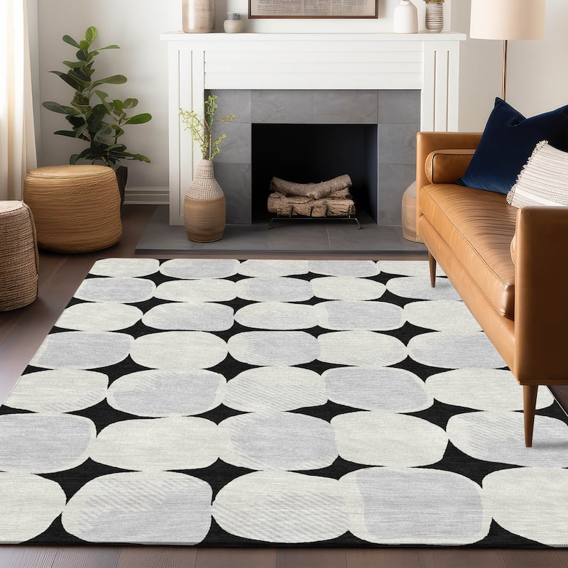 Machine Washable Indoor/ Outdoor Chantille Modern Puffy Rug