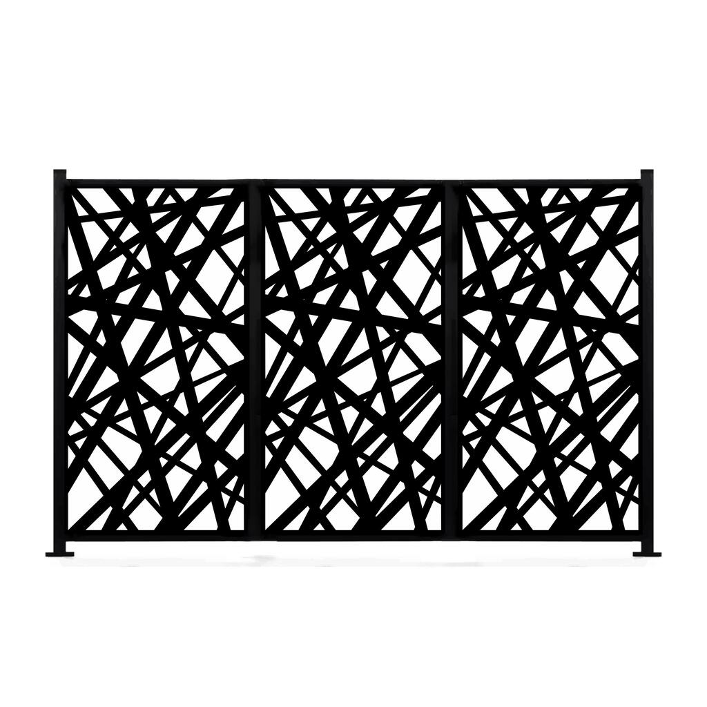 HighlanderHome Freestanding Modular Metal Privacy Screen, 4FtX 6Ft