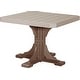 preview thumbnail 5 of 43, Poly Lumber Square Table Dining Height - Weatherwood & Chestnut Brown