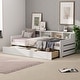 preview thumbnail 2 of 8, Twin Size Daybed Bed Frame with Trundle - White