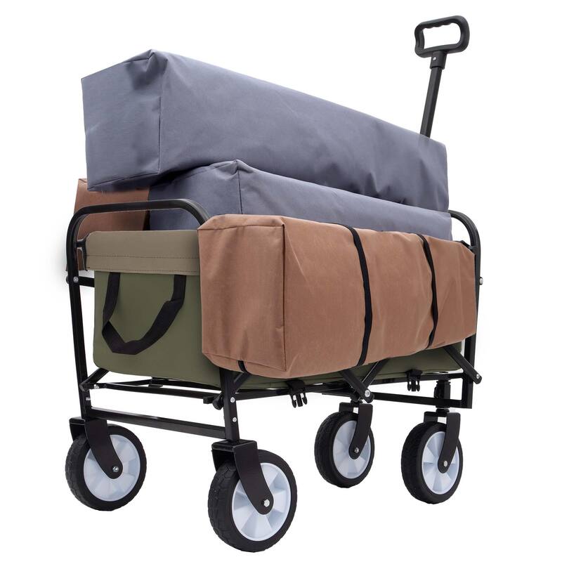 2.1 cu ft. Steel Foldable Wagon Cart