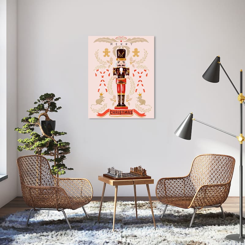 Wynwood Studio Canvas Holiday and Seasonal Merry Classic Stories Red Traditional Wall Art Canvas Print - 30 x 36