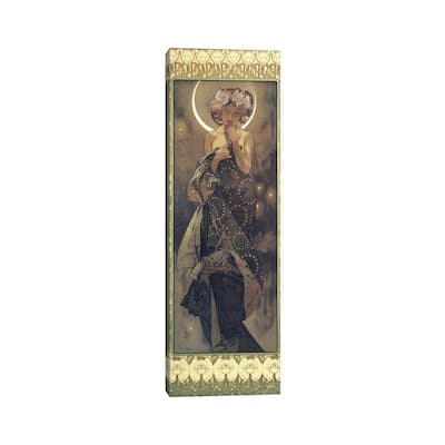 iCanvas "The Moon and the Stars: The Moon, 1902 " by Alphonse Mucha Canvas Print