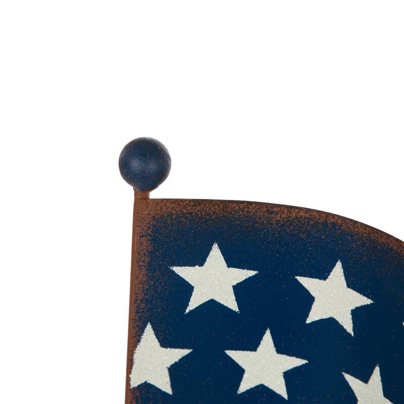 Glitzhome Patriotic/July 4th Free Standing Block Table Decor