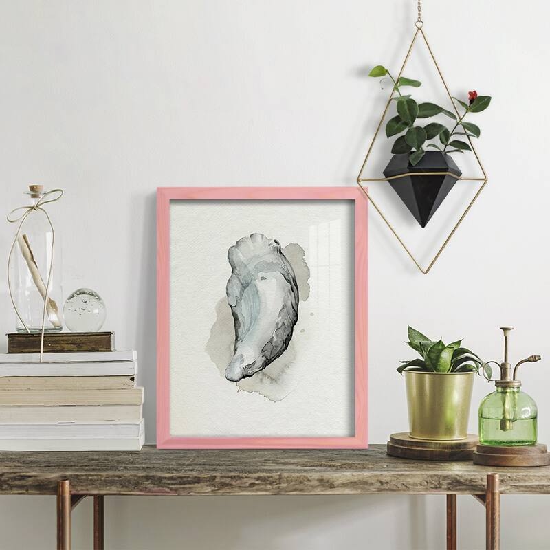 Oysters on the Bay II -Framed Print w/glass-Cherry Red