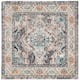 SAFAVIEH Monaco Lillie Boho Medallion Distressed Area Rug - 5' x 5' Square - Grey/Light Blue