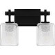 preview thumbnail 2 of 6, Brenthouse 2-Light Matte Black Bath Light
