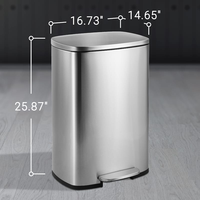 happimess 13-Gallon Trash Can with Soft-Close Lid and FREE Mini Trash Can