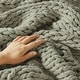 preview thumbnail 70 of 93, Madison Park Hand Made Chunky Double Knit Throw Blanket