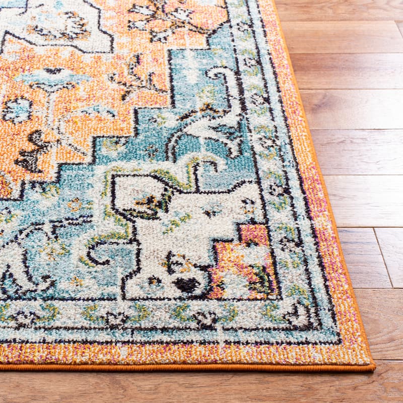 SAFAVIEH Madison Diederike Boho Medallion Distressed Rug