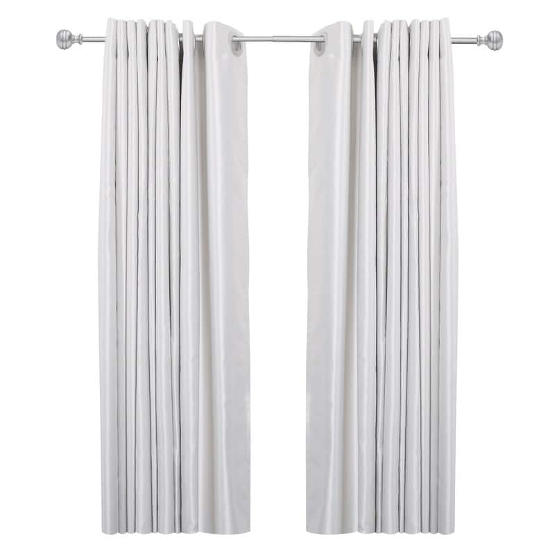 UTOPIA ALLEY 5/8 Inch Curtain Rod - Adjustable Drapery Rods, Bedroom & Living Room Decorative Curtain Rods