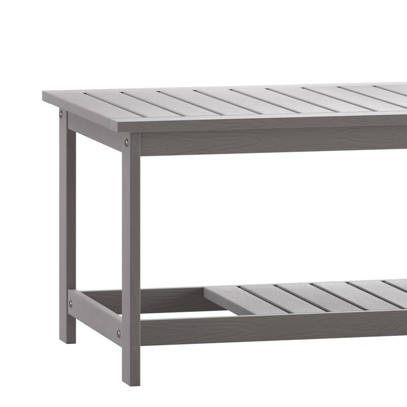 Indoor/Outdoor Poly Resin 2-Tier Adirondack Coffee Table