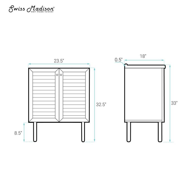 Swiss Madison SM-BV6201-C Bron 24" Single Free Standing Vanity Cabinet