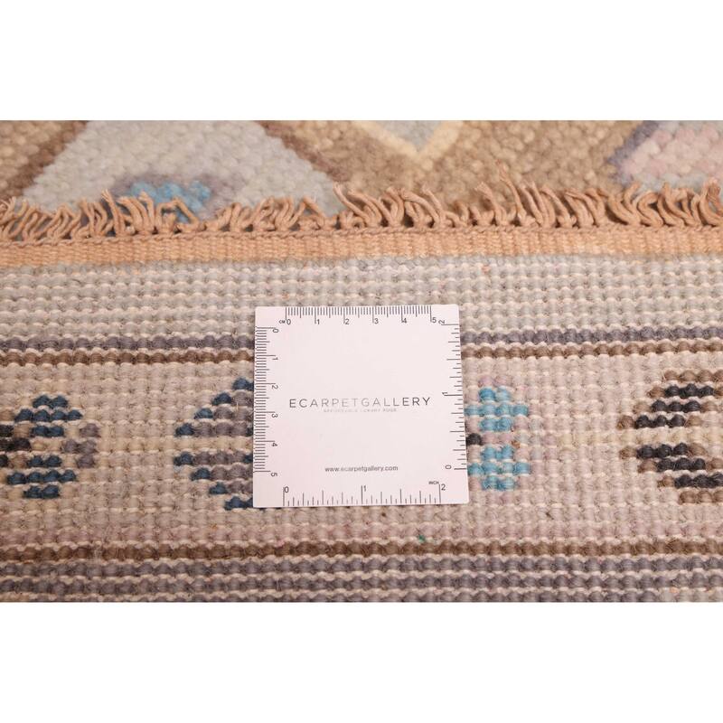 ECARPETGALLERY Hand-knotted Modern Oushak Light Grey Wool Rug - 8'11 x 11'9