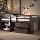 preview thumbnail 39 of 55, Contemporary Design Twin size Loft Bed with Two Shelves and Two drawers, Unique Quality Assurance, Solid Construction,聽